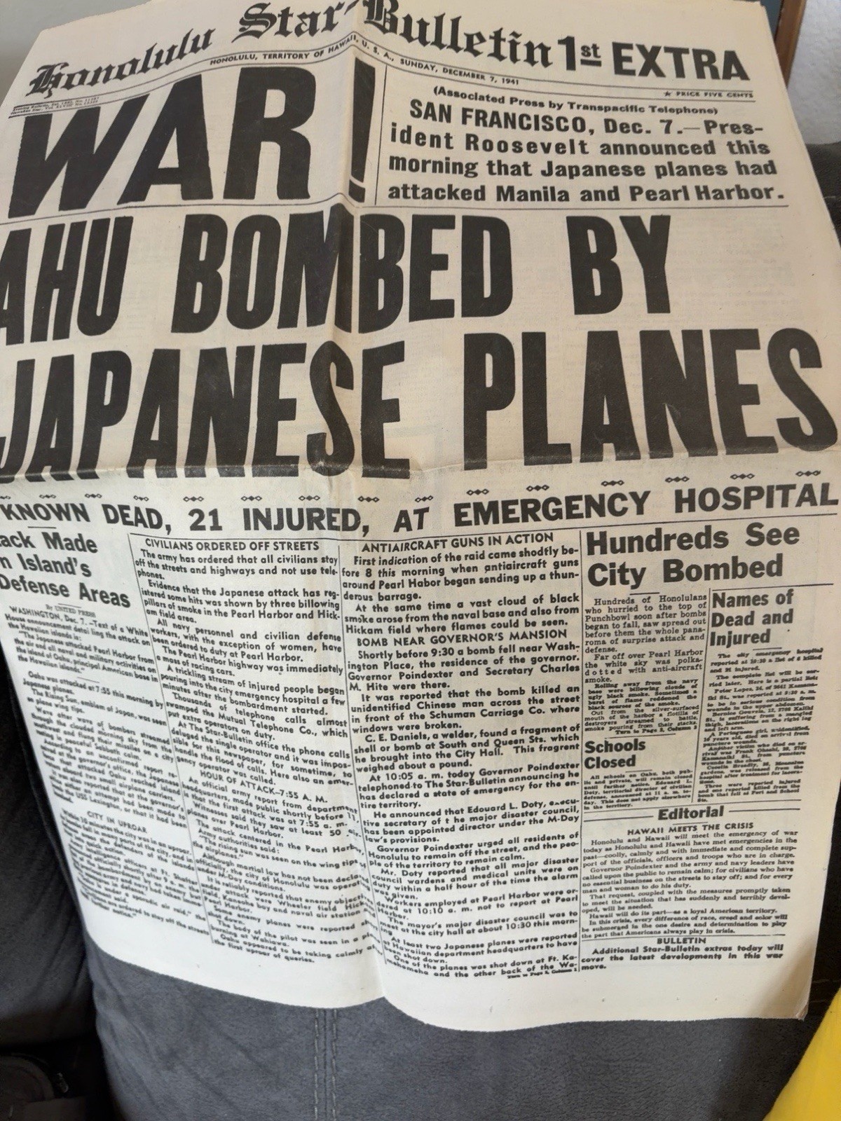 WW11 Historic Full Newspapers NOT Reproductions.