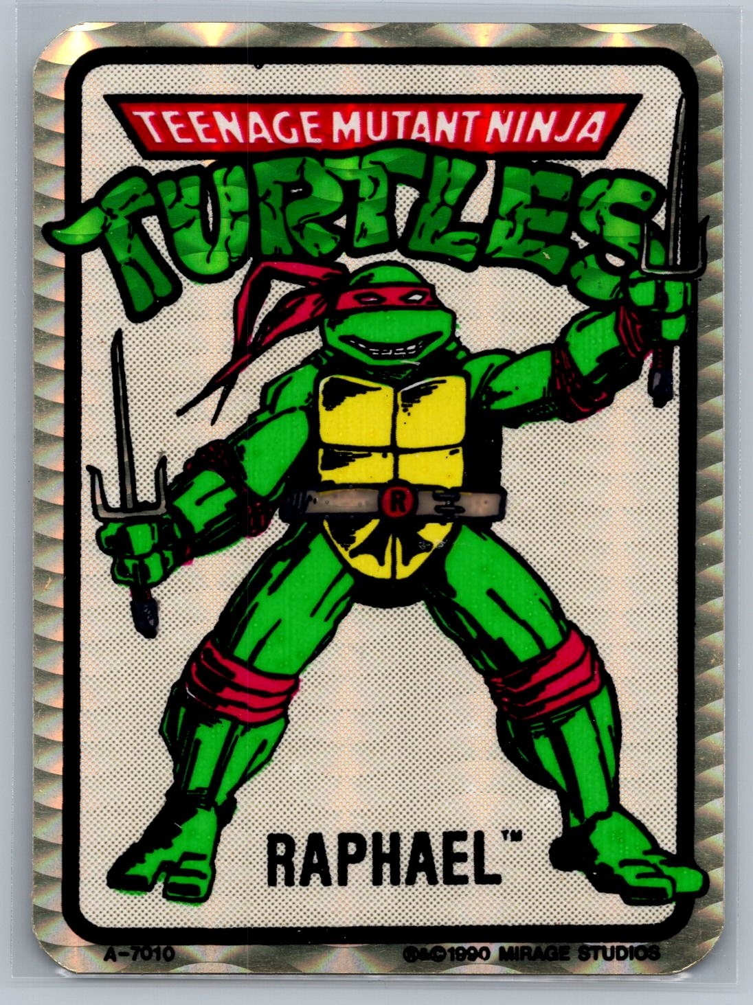 1990 Mirage Studios - Raphael TMNT Vending Sticker - NM-MT
