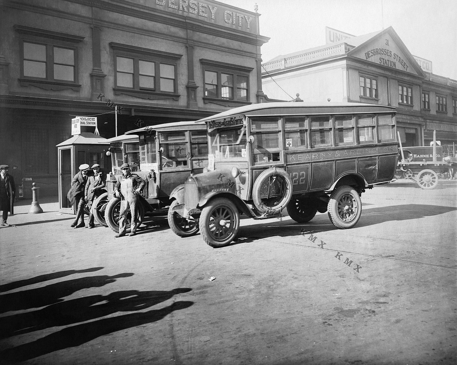1900's Jersey City N.J. Bus Station 4x6 photo