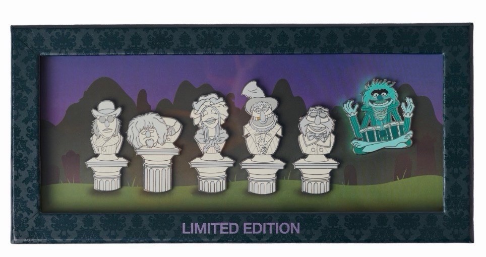 2026 WDI MOG Muppet Haunted Mansion 5th Anniversary Animal Bust Pin Set LE 750