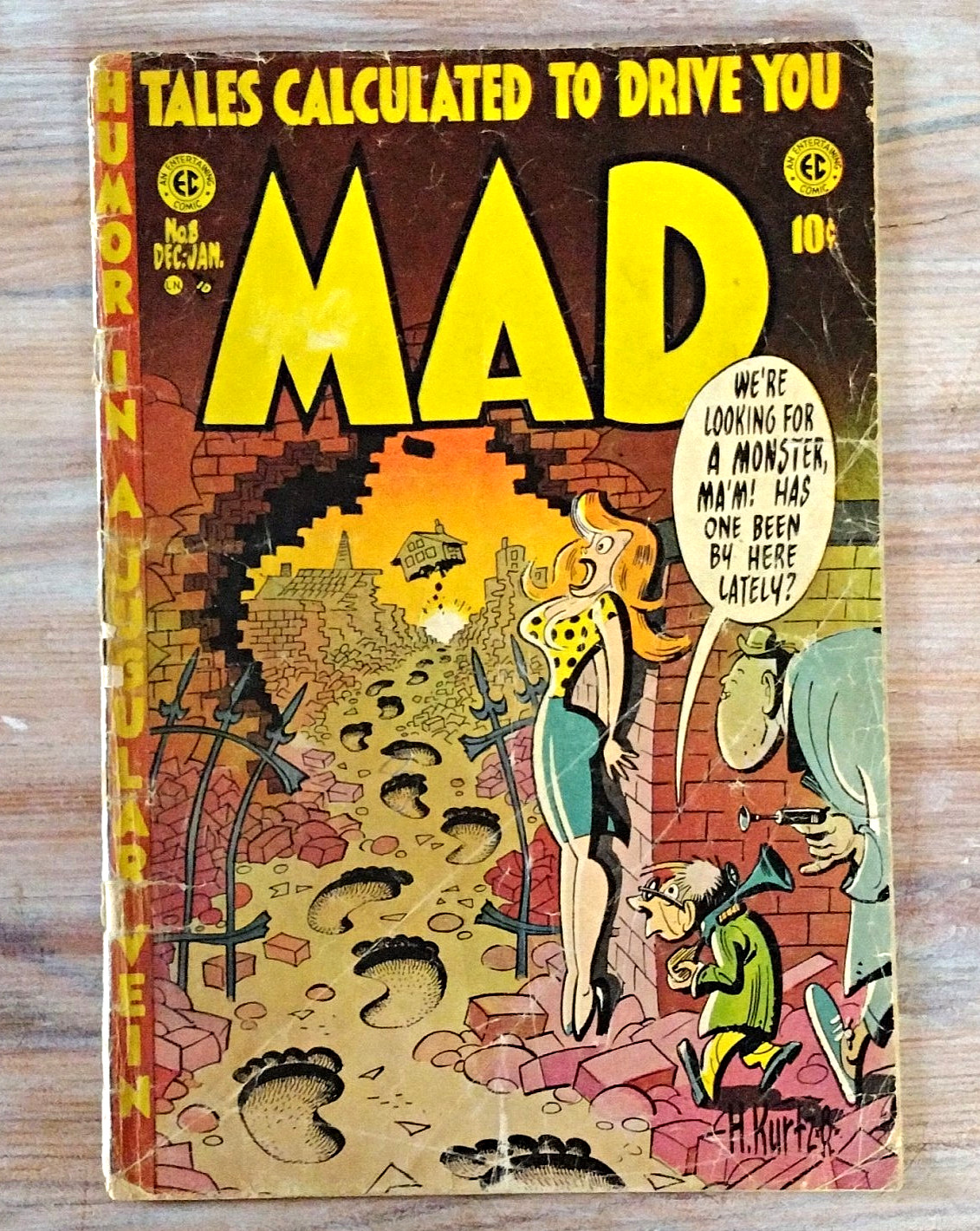 MAD #8 (EC Comics 1952) Harvey Kurtzman Acceptable condition