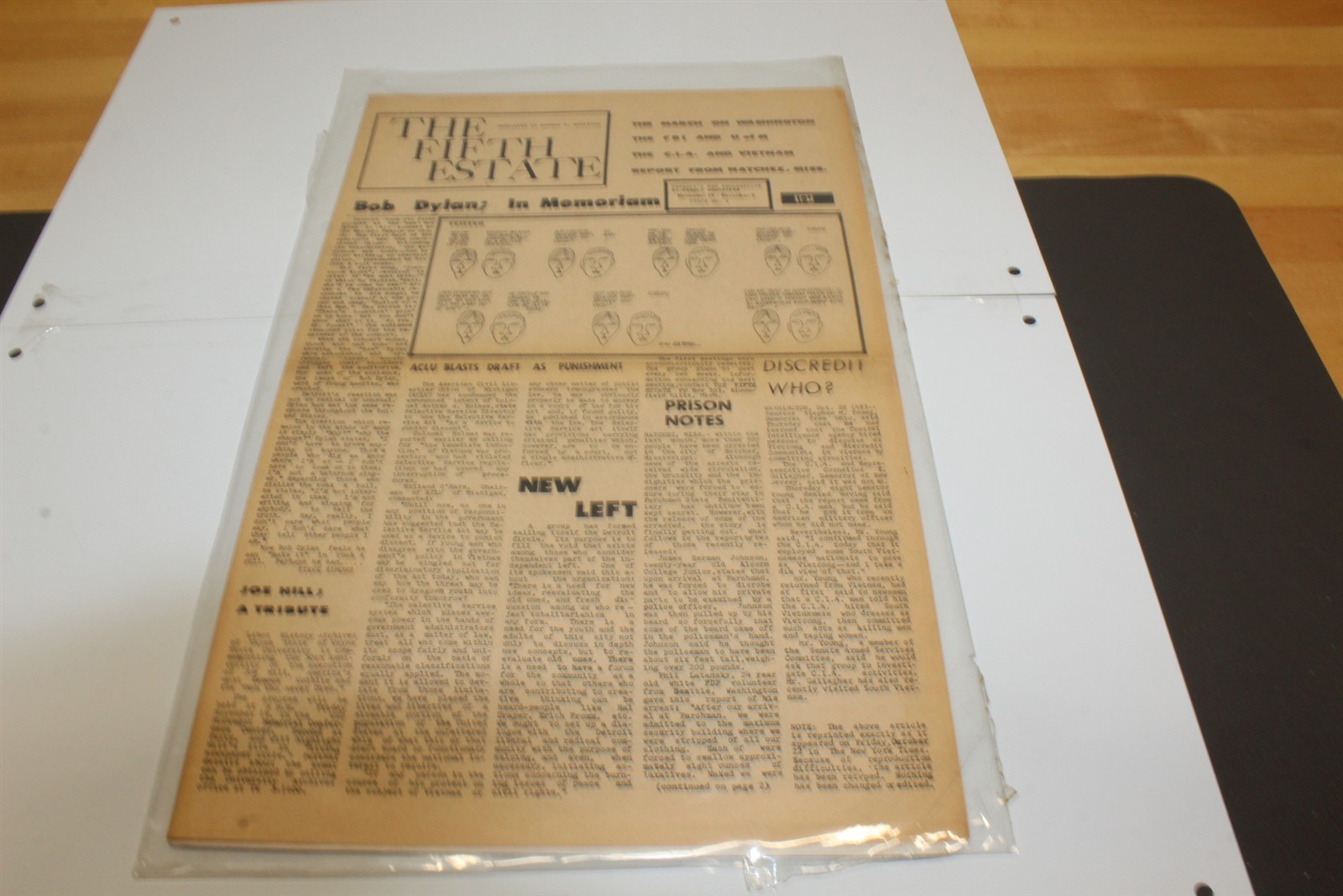 VTG 1960\'s The Fifth Estate Newsprint Paper Issue 1 Dedicated To Norman Morrison