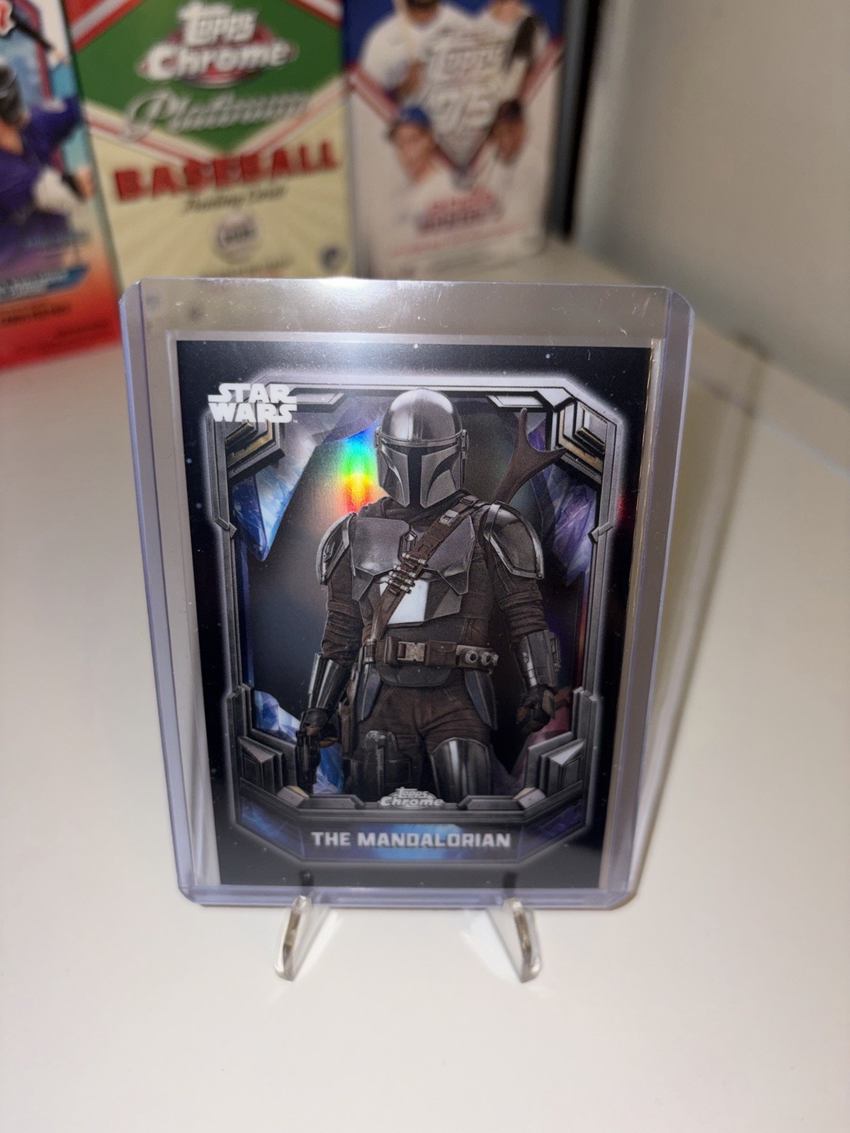 2026 Topps Chrome Star Wars The Mandalorian Cosmic Crystals COS-21 SSP Rare