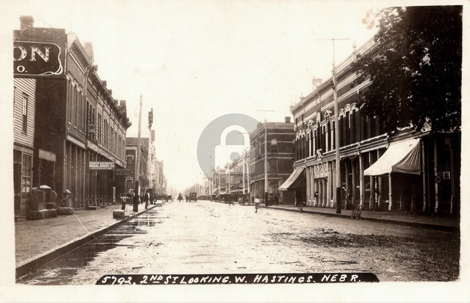 Hastings NE Nebraska 2nd St Regal Buggy Co RPPC Photo Postcard COPY