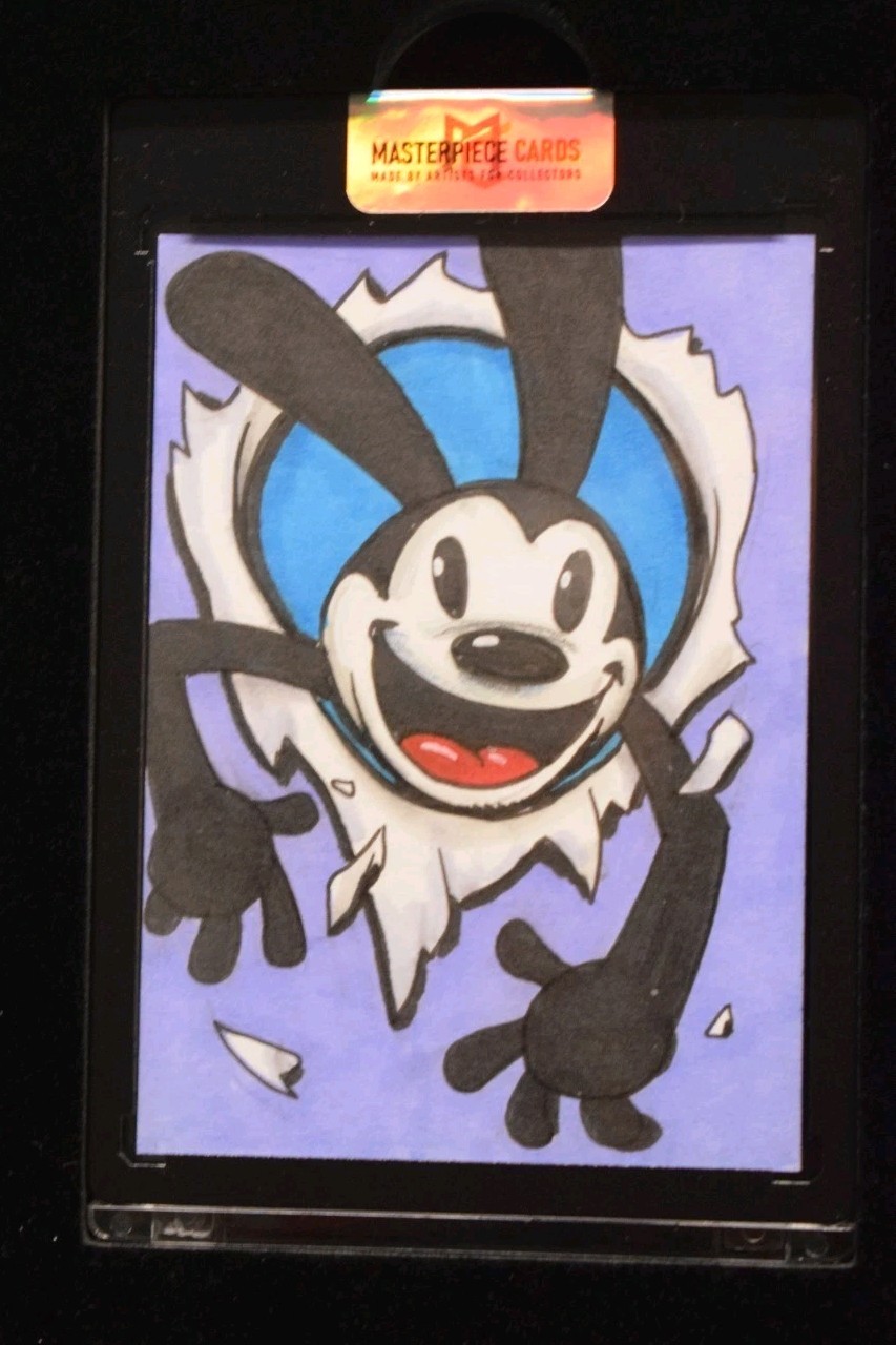2026 Masterpiece Cards Oswald x Steamboat Willie: Oswald Sketch By Darrin Pepe