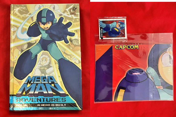 MEGA MAN ADVENTURES Foil Hardcover Vol. 1  A Hero Is Built DELUXE EDITION BUNDLE