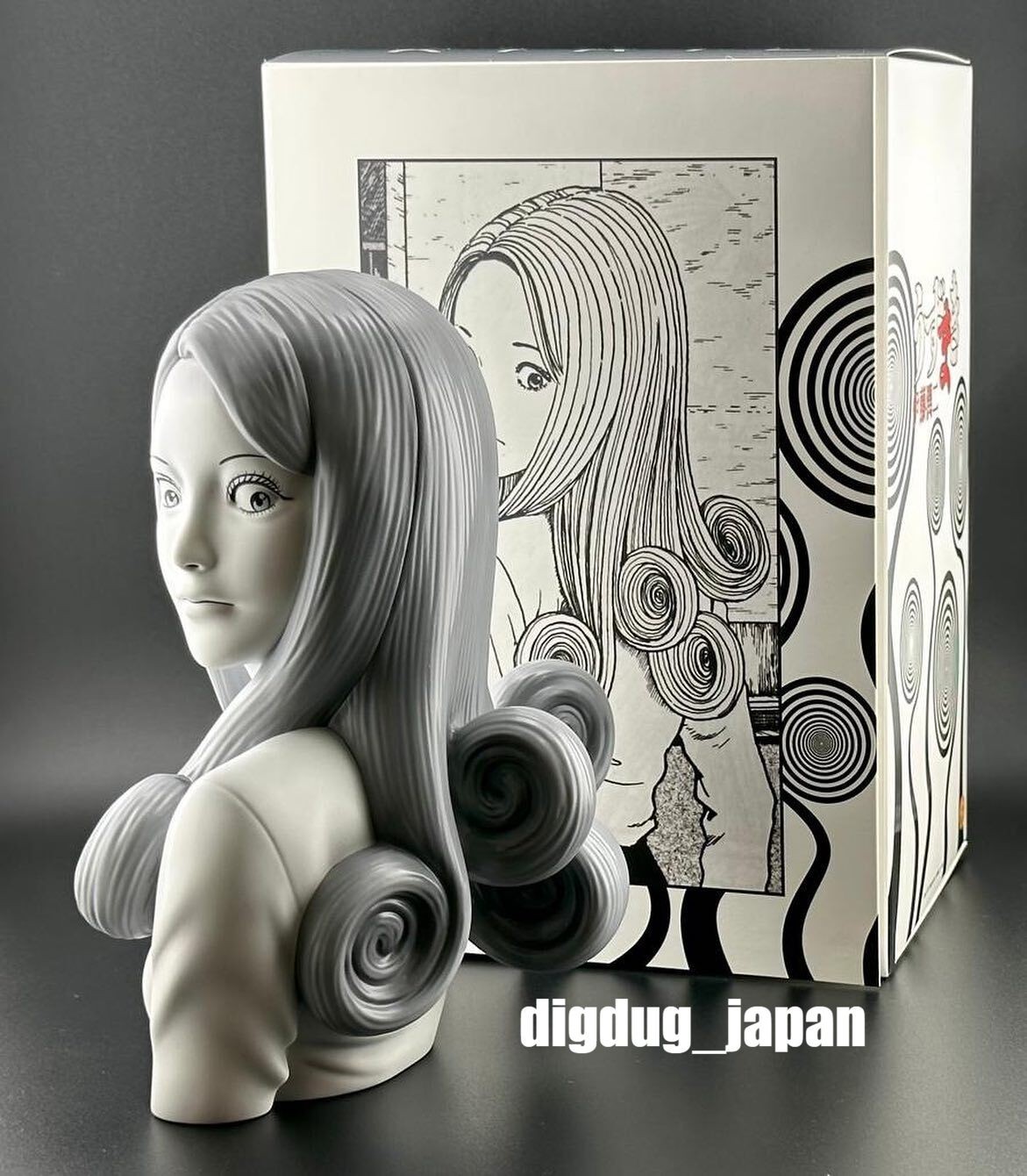 Uzumaki Junji Ito Kirie Goshima PVC Figure Monochrome JAPAN NEW IN STOCK