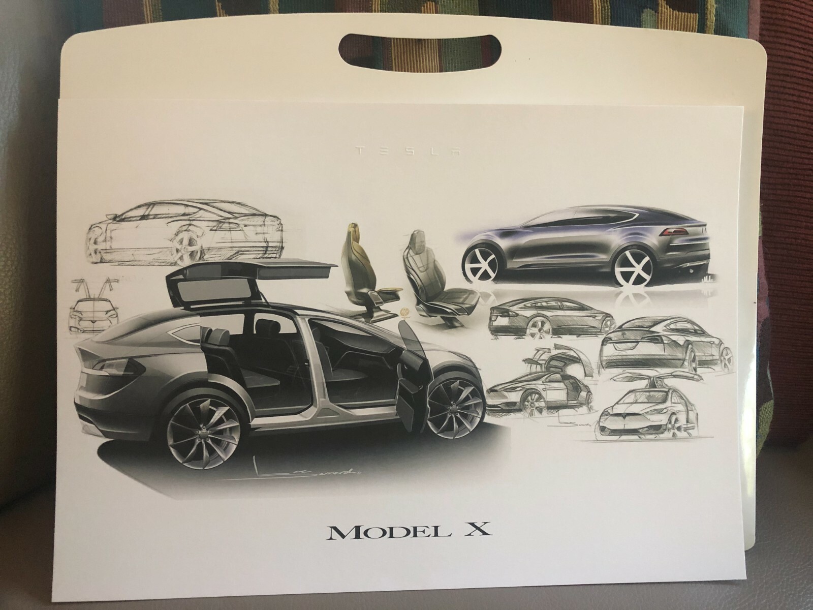 Tesla Model X Official Launch Night Poster - perfect. Suitable for framing.