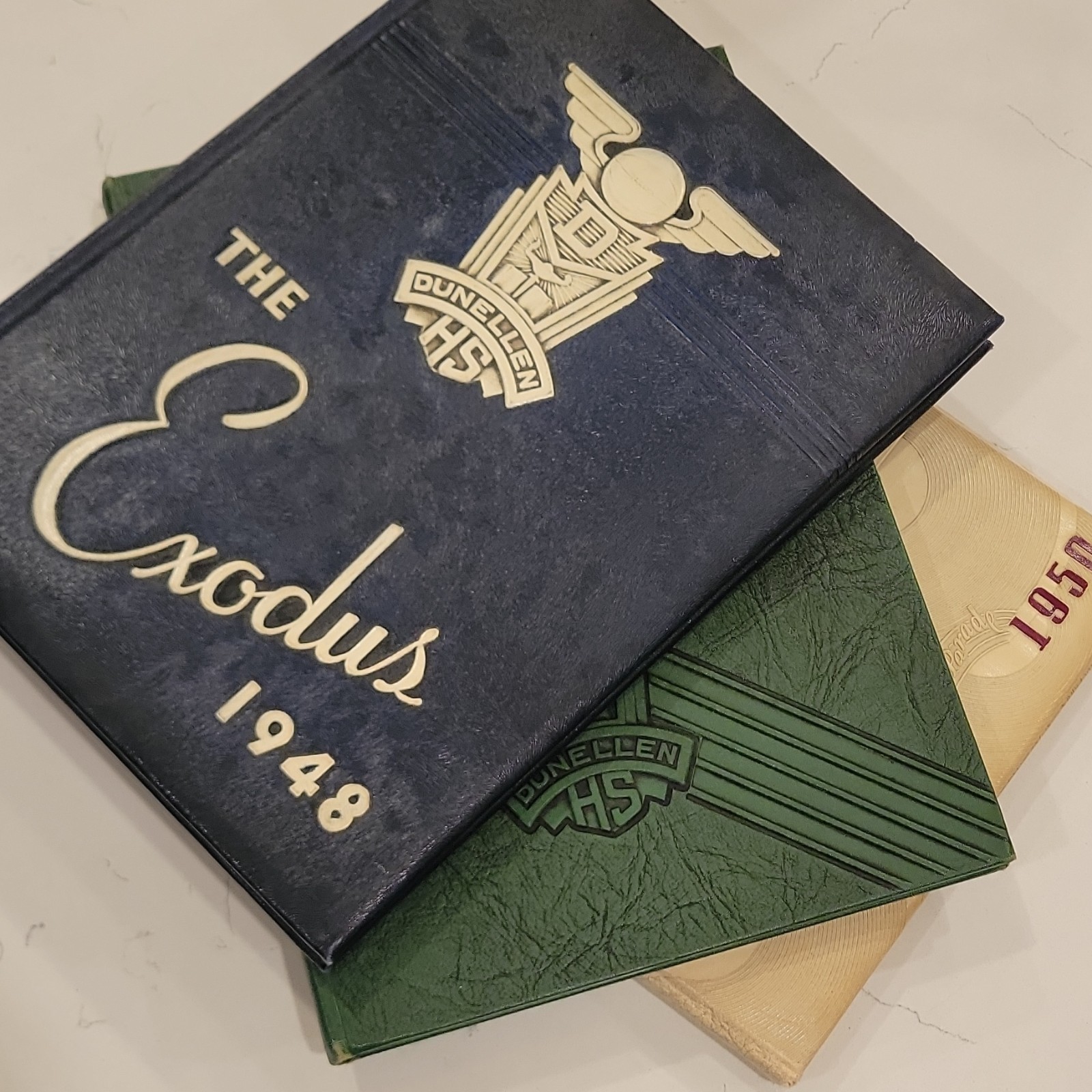 Vintage 1948 1949 1950 Dunellen High School NJ Yearbook Exodus Lot of3 Inscribed