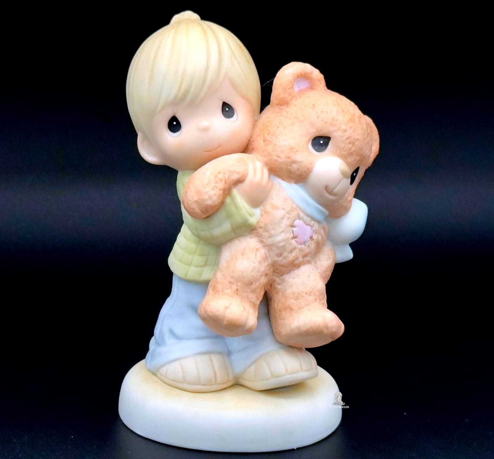 Precious Moments 🧸 Boy Hugging Big Teddy Bear | Childhood Love 