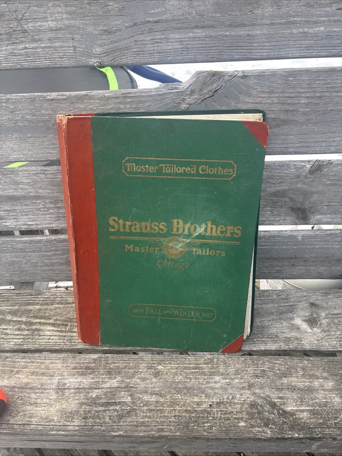 ANTIQUE SCRAPBOOK ALBUM Strauss Brothers Chicago Vtg Huge 1926-1927 Master 🔥