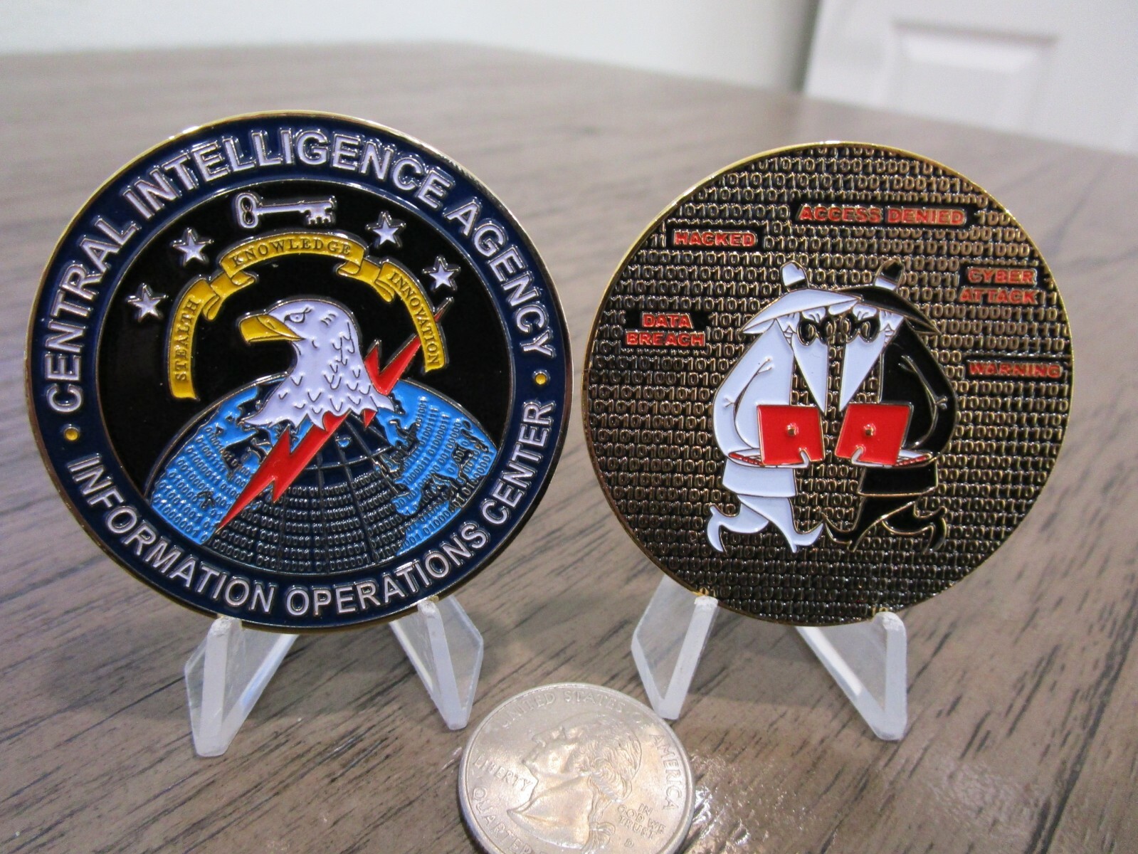 Information Operations Center IOC CIA Cyber Security Spy vs Spy Challenge Coin