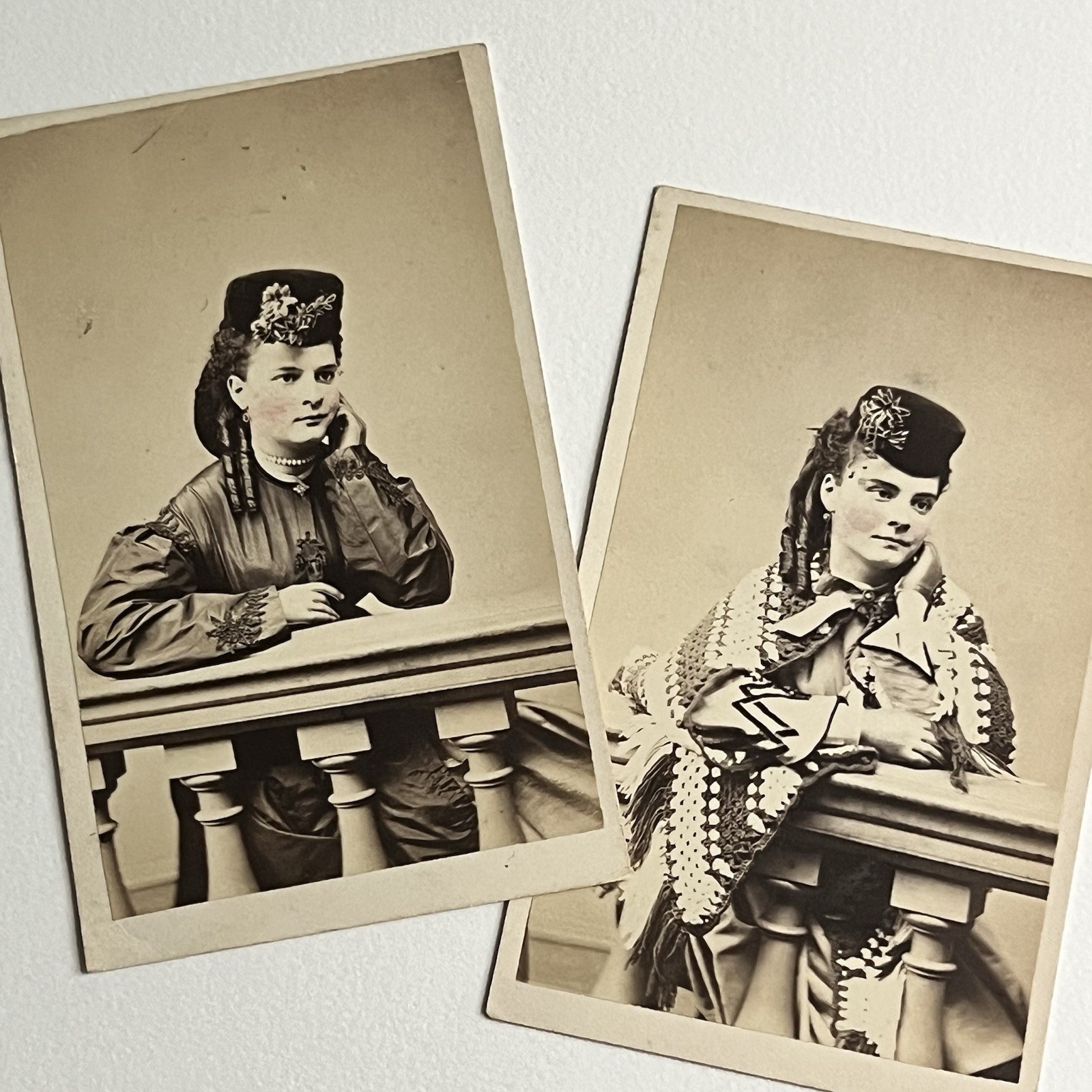 Antique CDV Photograph Beautiful Young Woman Tinted Philadelphia PA Tax Stamp