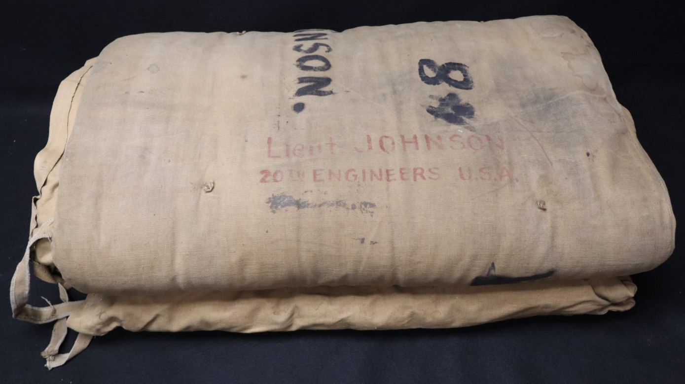 WWI US Army Officers M1910 Bedding Roll 115th Engineers Capt. Hollister Johnson