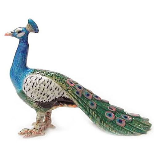 ღ New NORTHERN ROSE Porcelain Figurine PEACOCK Zoo Animal Bird Art Decor Statue