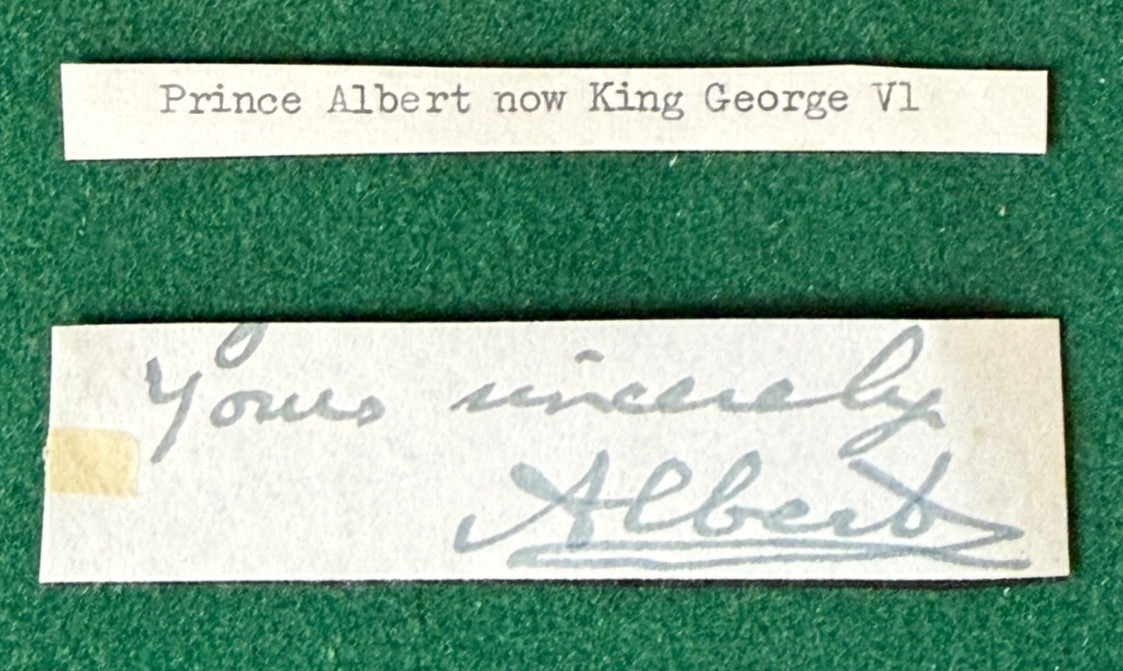 Prince Albert Duke of York King George VI Signed End of Letter Autograph