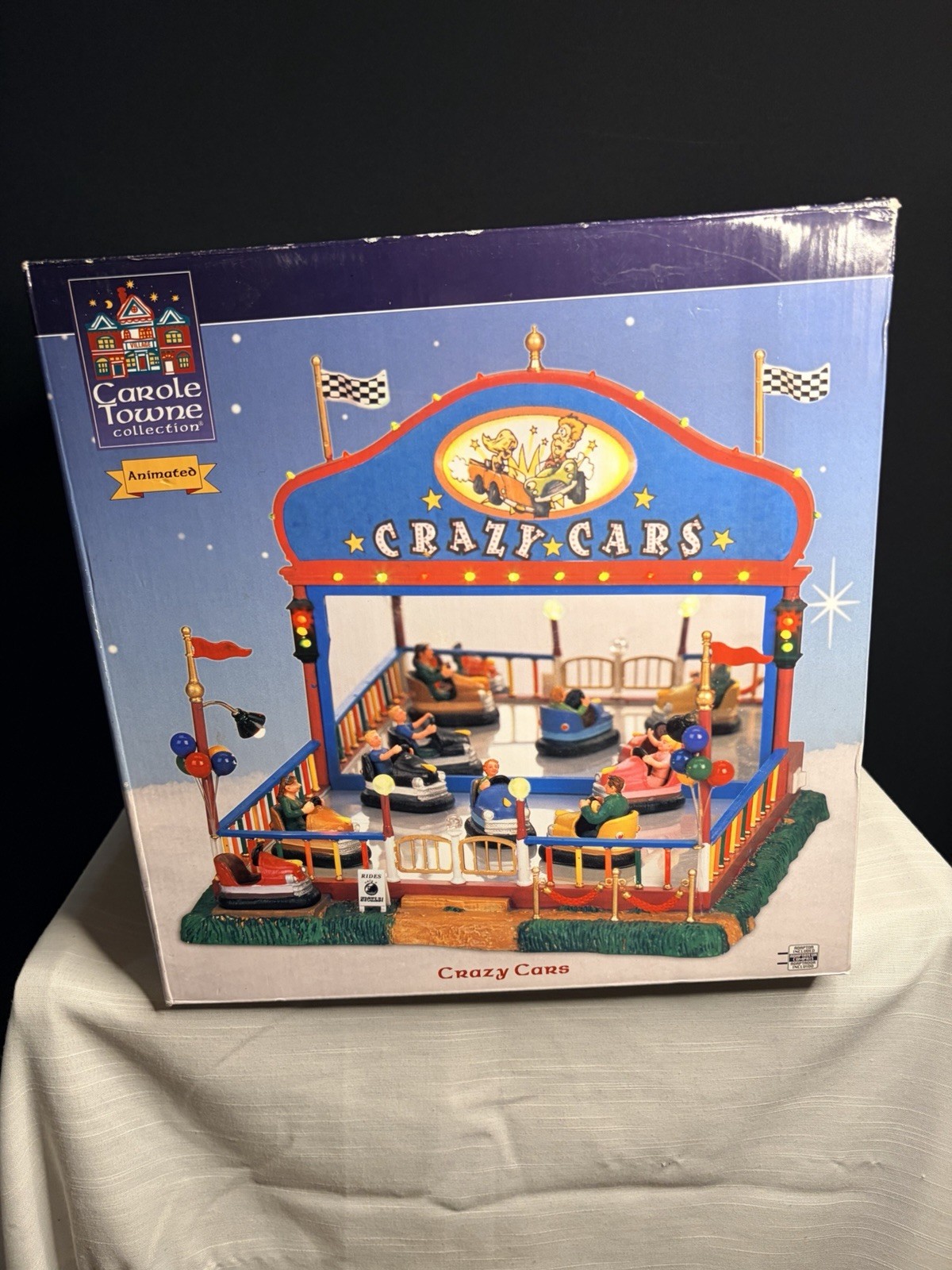 LEMAX  CRAZY CARS Holiday Village Carnival in Box TESTED WORKS