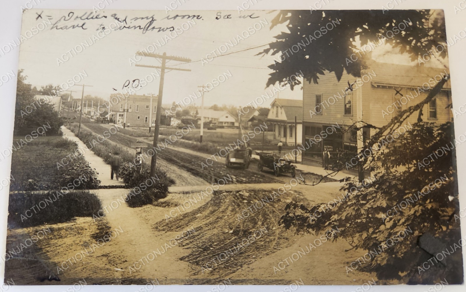 RPPC Eugene Oregon View Store Buildings Street Early 1900s Corvallis Dexter Sign