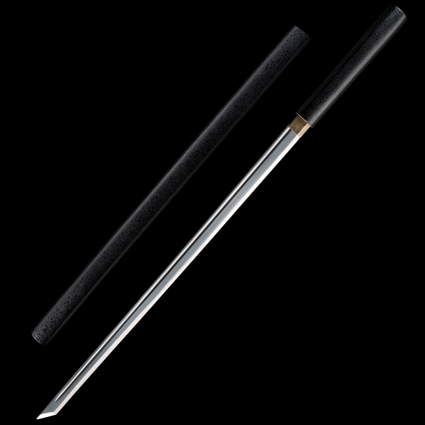 Chinese Tang Sword Manganese Steel Blade Solid Wood Scabbard Display Sword
