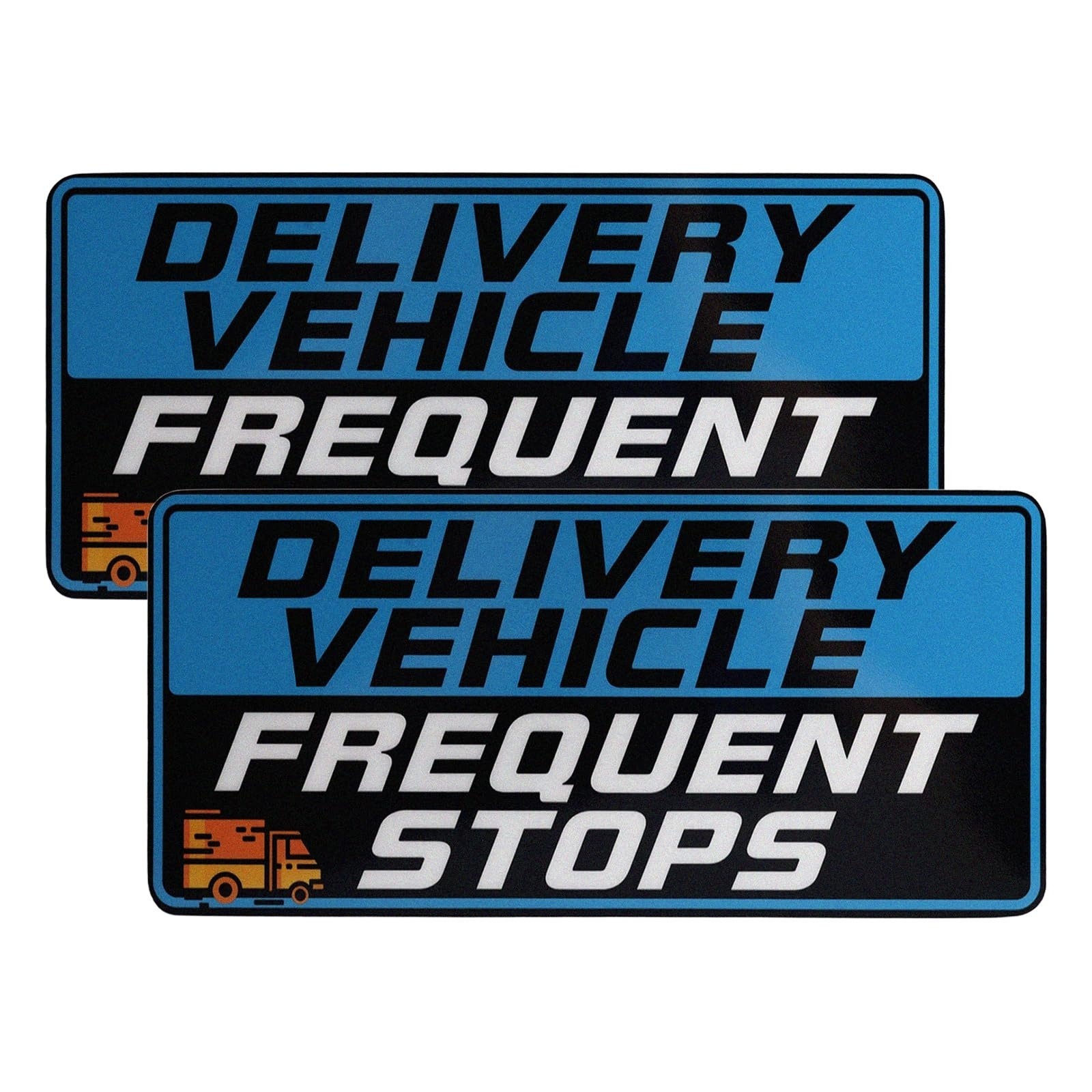 2 Pack 9x4 Inch Delivery Driver Car Magnets Weatherproof Reflective Safety Signs