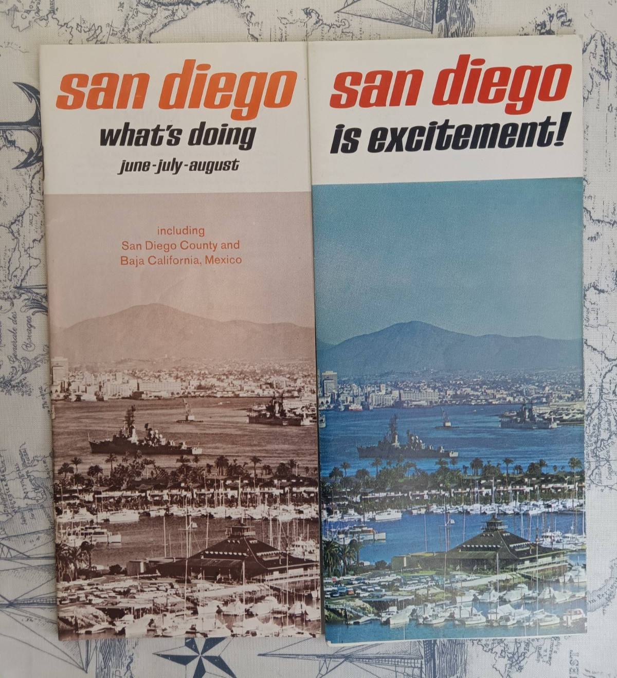 Lot of 2 Vintage 1967 San Diego California Advertising Travel Brochures