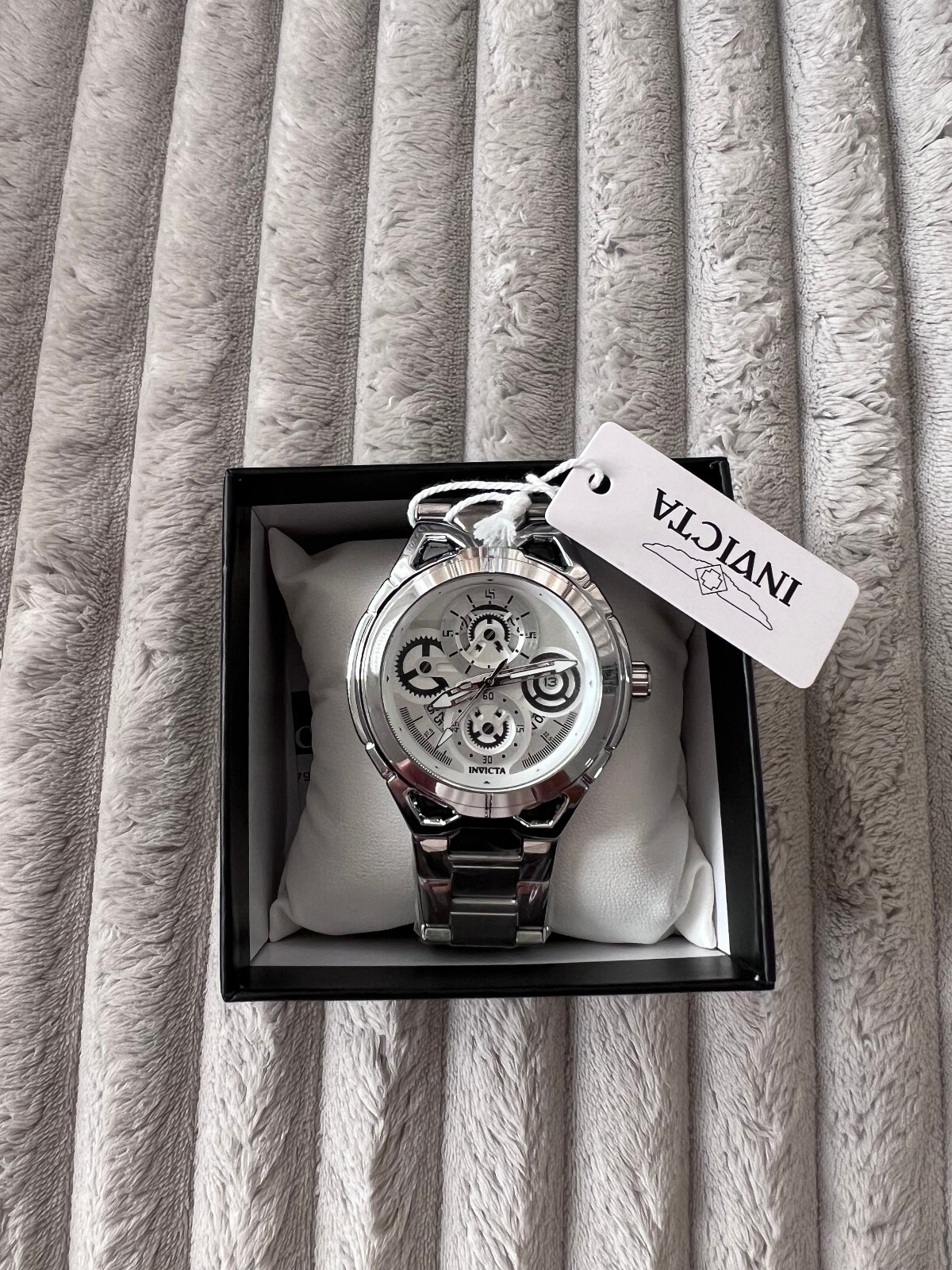 Invicta Men's Stainless Steel Silver Watch w/white face