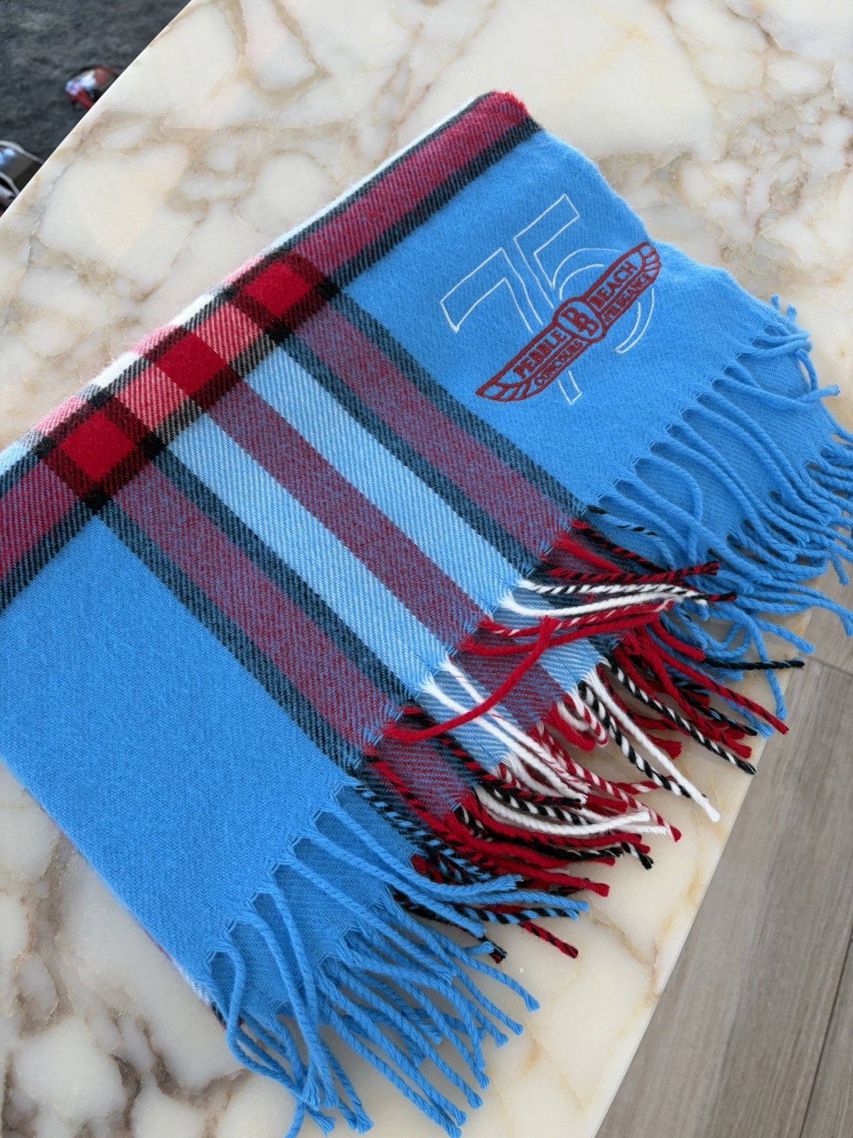 Pebble Beach Concours Show 2026 Luxury VIP Scarf/Throw 75th Anniversary NEW