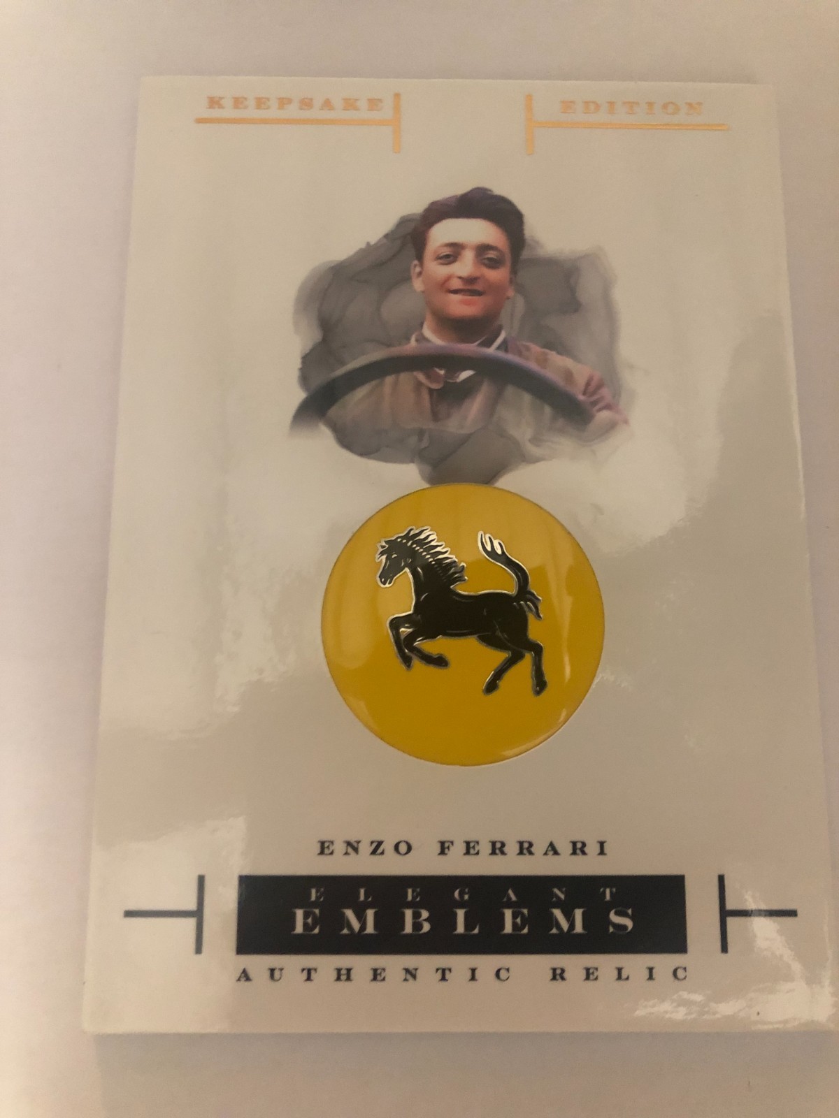 2024 Keepsake Enzo Ferrari Jumbo Elegant Emblems Authentic Relic EMBLEM-EF
