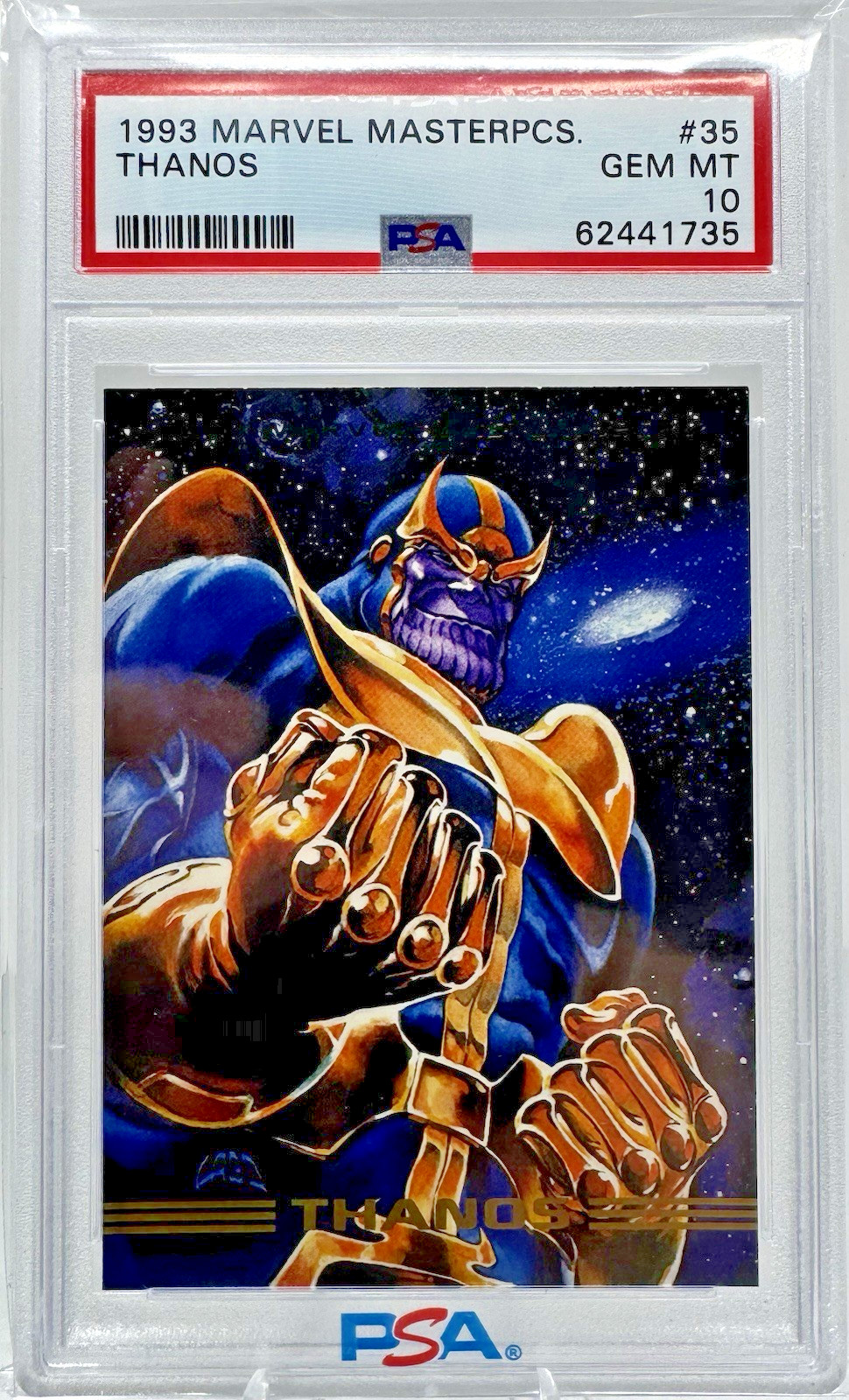 1993 SkyBox Marvel Masterpieces, Thanos #35 PSA 10