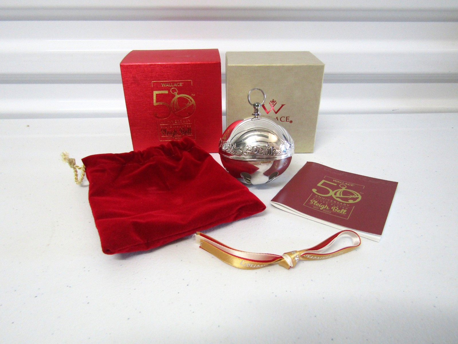 Wallace 2020 Silver Plated Sleigh Bell 50th Edition 1971-2020
