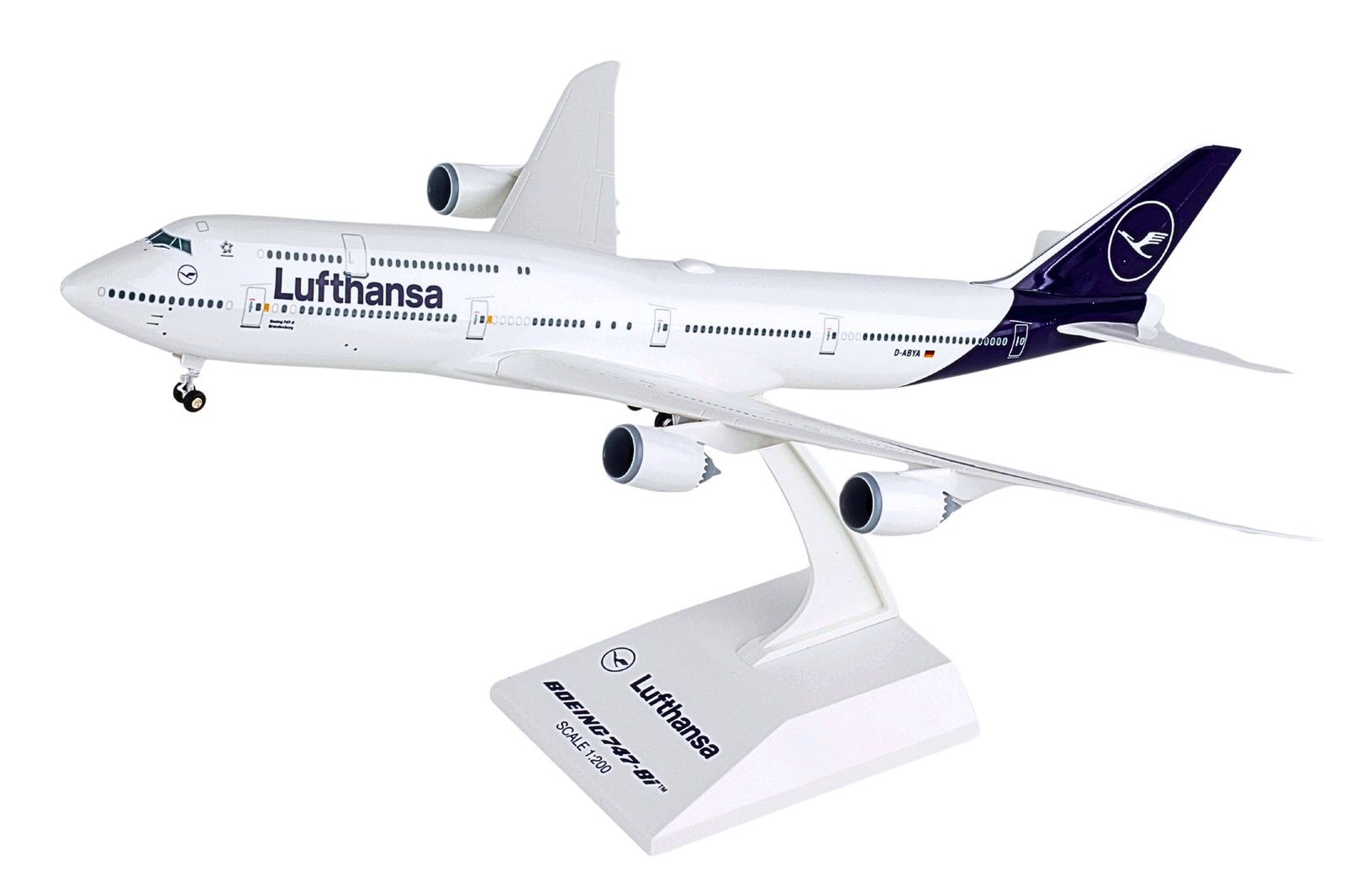 Skymarks SKR1040 Lufthansa Boeing 747-8 Brandenburg D-ABYA Desk 1/200 Jet Model