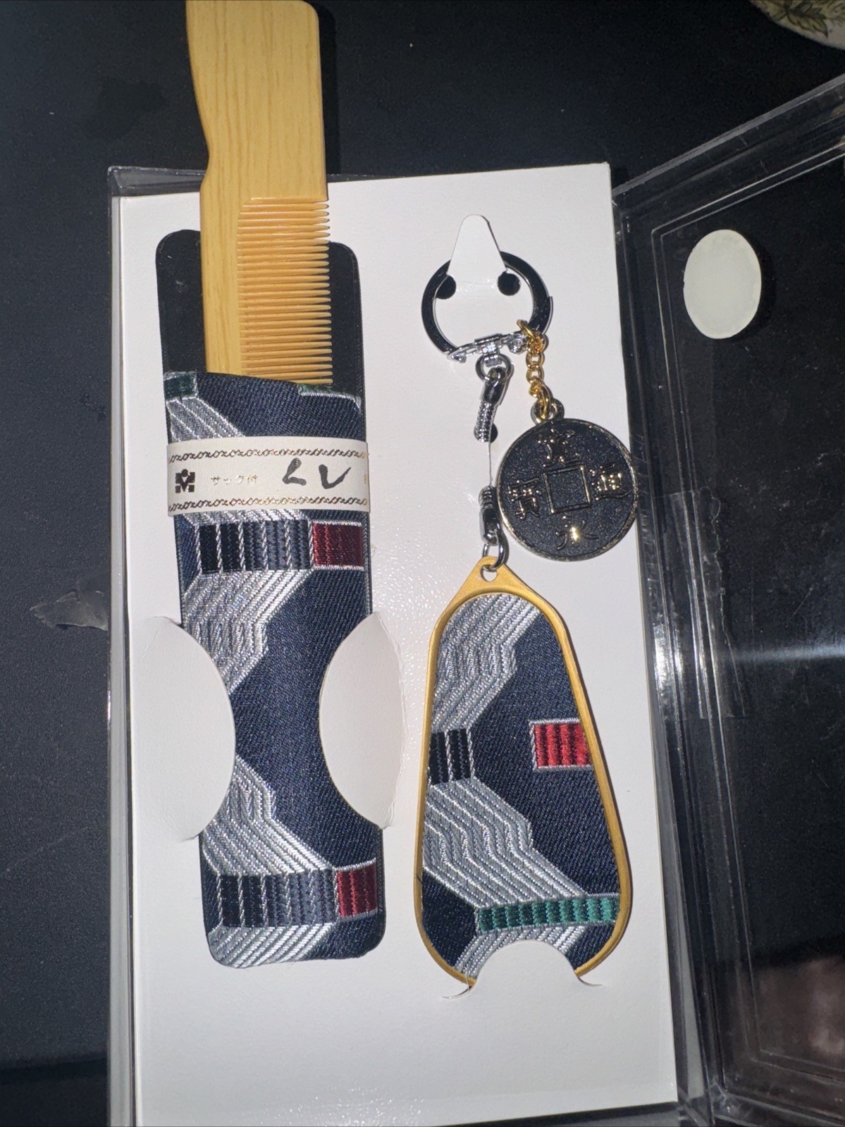 Nishijin-Ori Kyoto Textile Key Case Set Traditional Craft Kyoto Comb