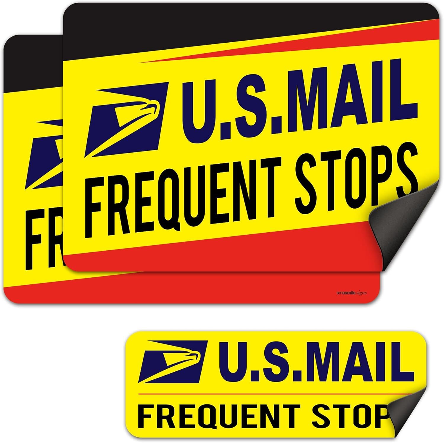 Mail Delivery Driver Magnetic Signs 3 Pack (2×14