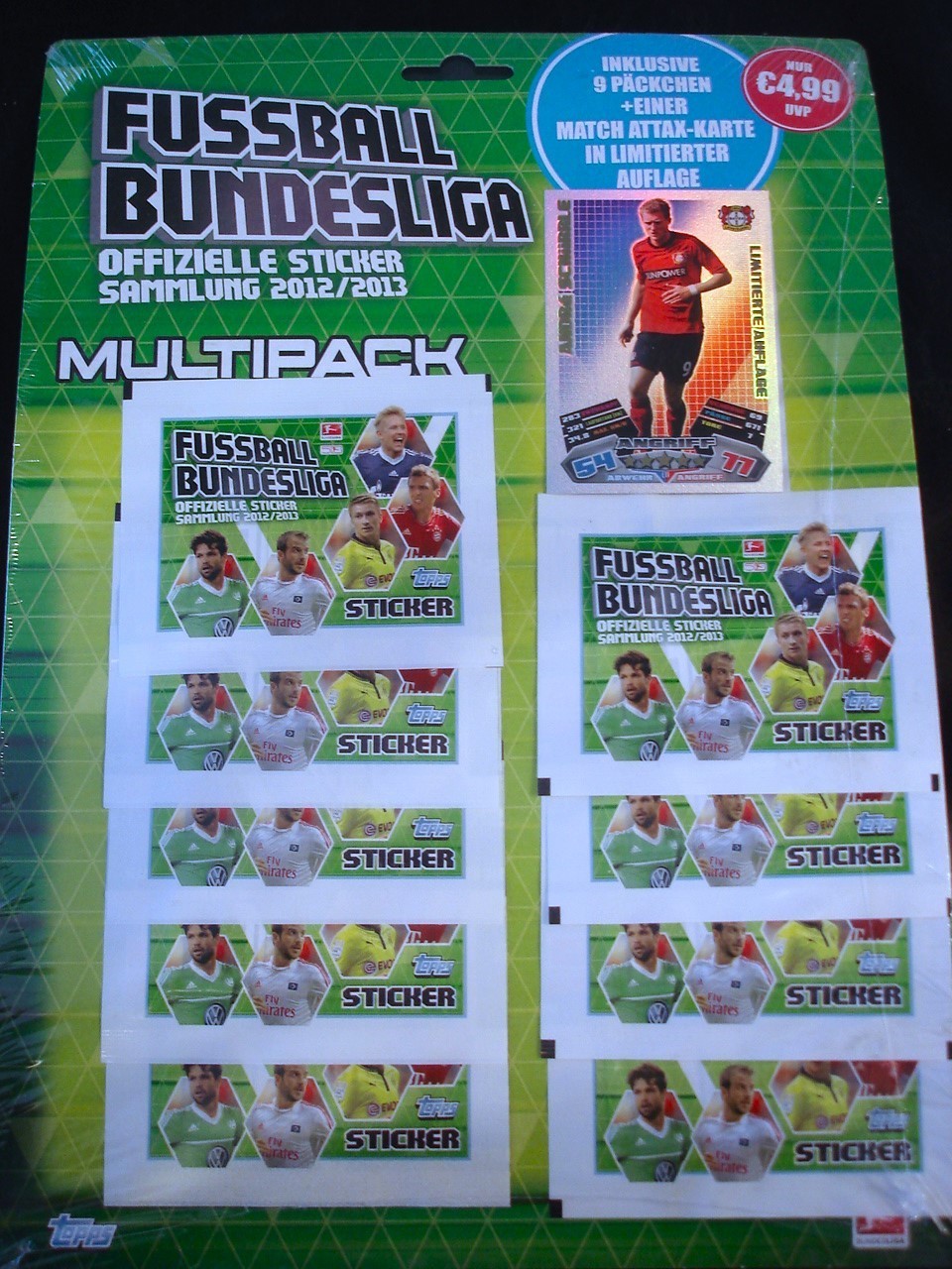 Topps Bundesliga Stickers 2012/2013 12/13 - MULTIPACK - 9 Bags + Limited Schürrle