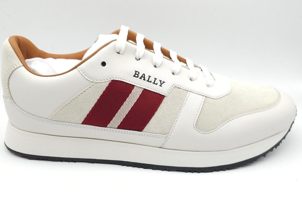 Bally Sprinter Calf Plain Leather Suede Sneaker Shoes White US 11 $650 GL023064