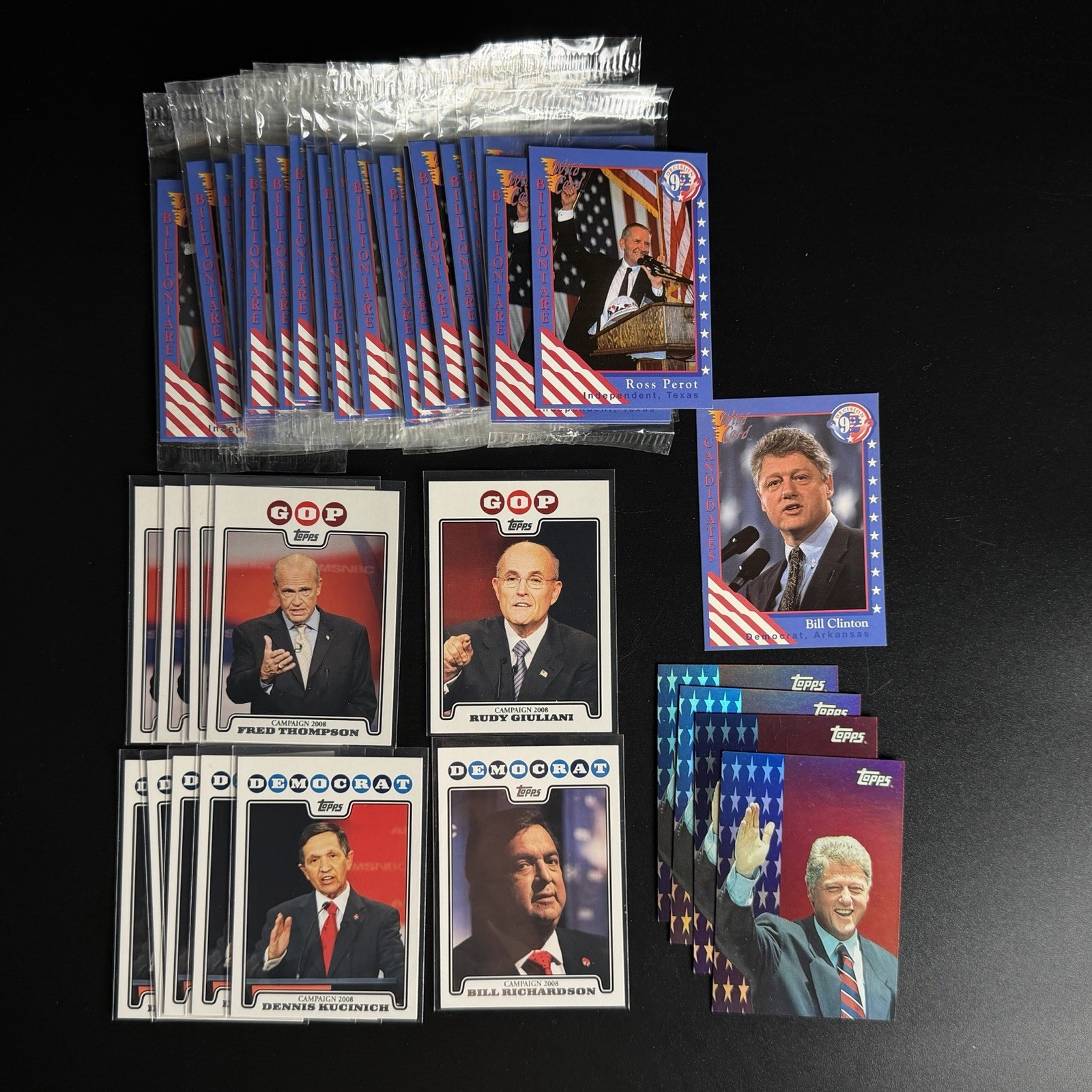 President / Campaign Trading Card LOT - 93' & 08' Topps - 92' Wild Card