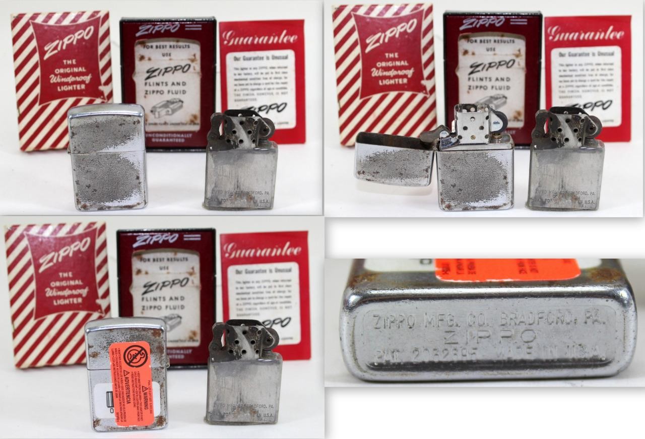 Zippo Lighter 1937–1949 Five‑Barrel Case ~ Original & New Insert ~ 1950s Box