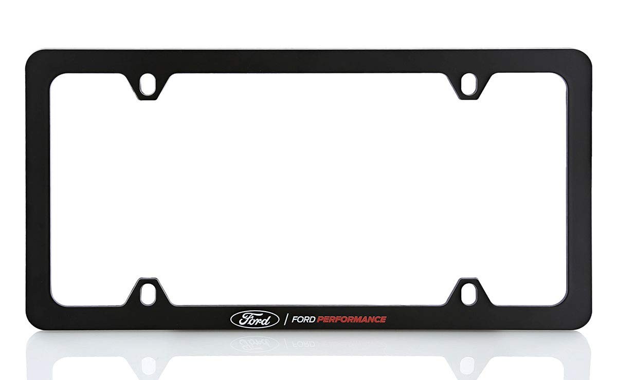 Ford Performance Black UV Printed Thin Rim License Plate Frame Holder for Ford