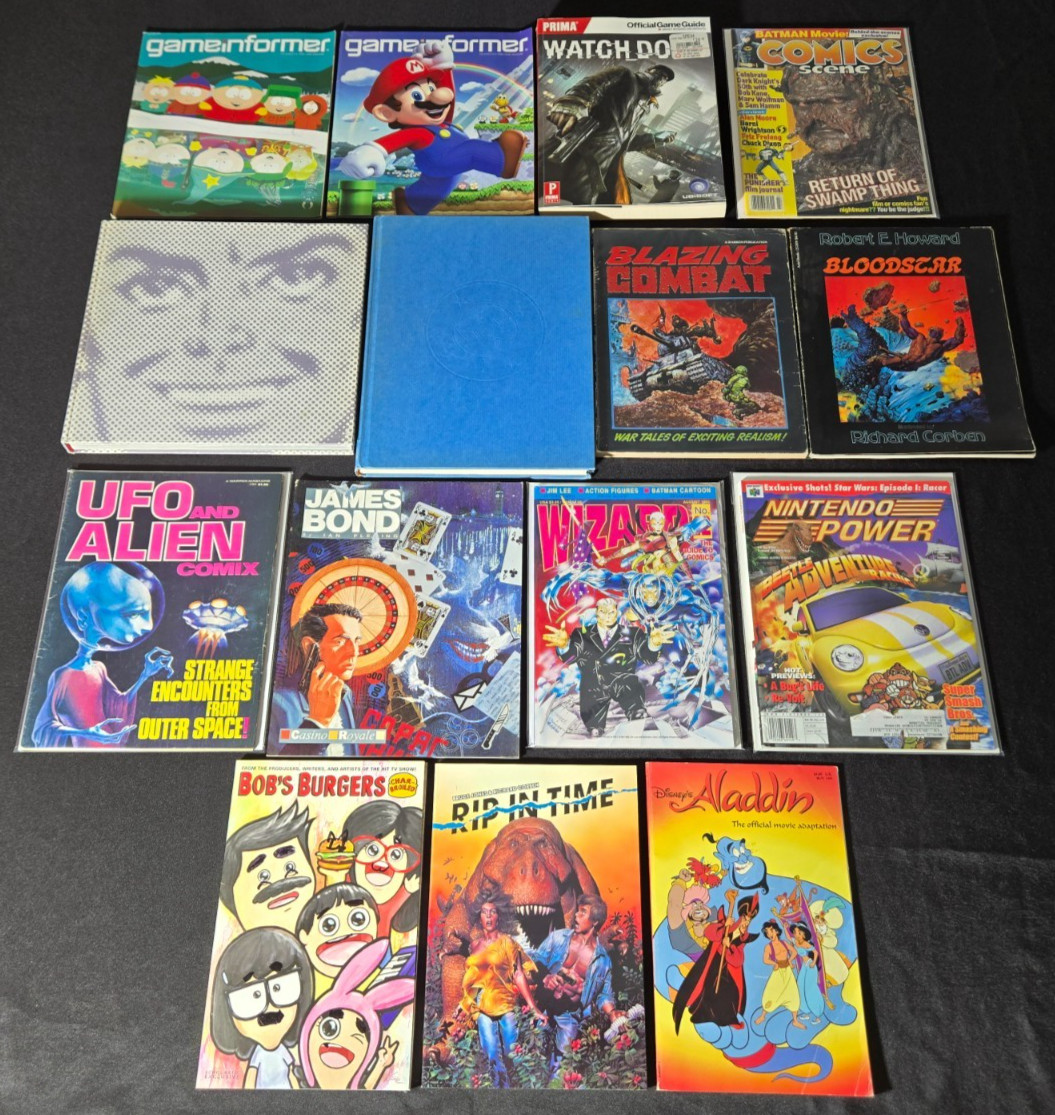 AnotherTime Lot of 15 Comic Books Mags Warren Blazing Combat Frazetta Corben UFO