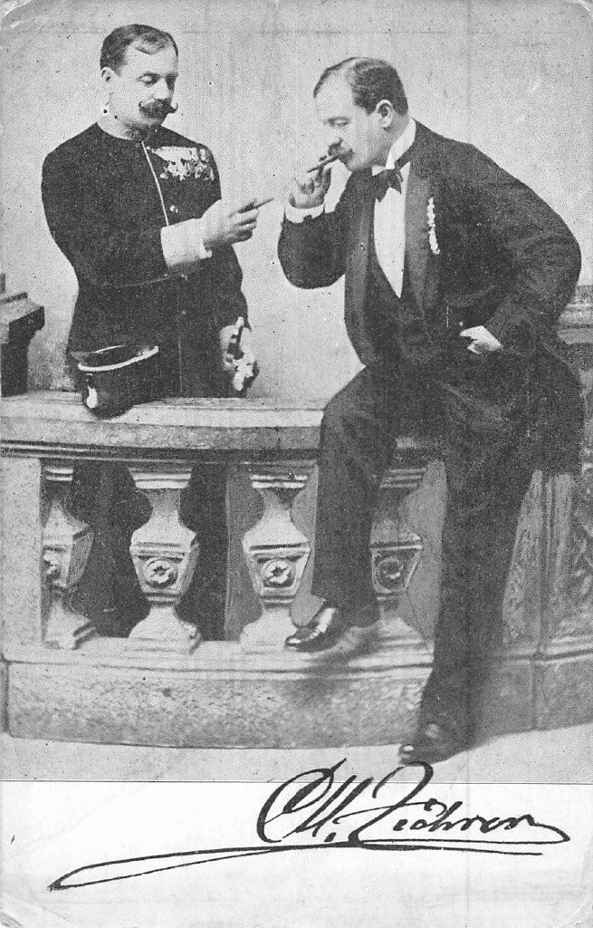 Vintage Real Photo Postcard Two Men Smoking Formal Attire RPPC c1910