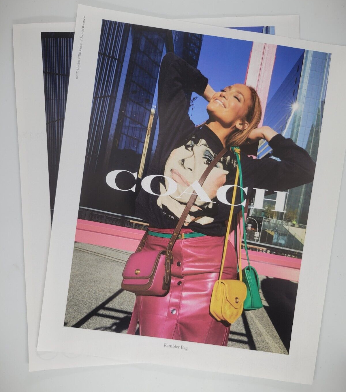 Jennifer Lopez JLo Coach Bags 2-Page 2020 Vogue Ad 16x11\