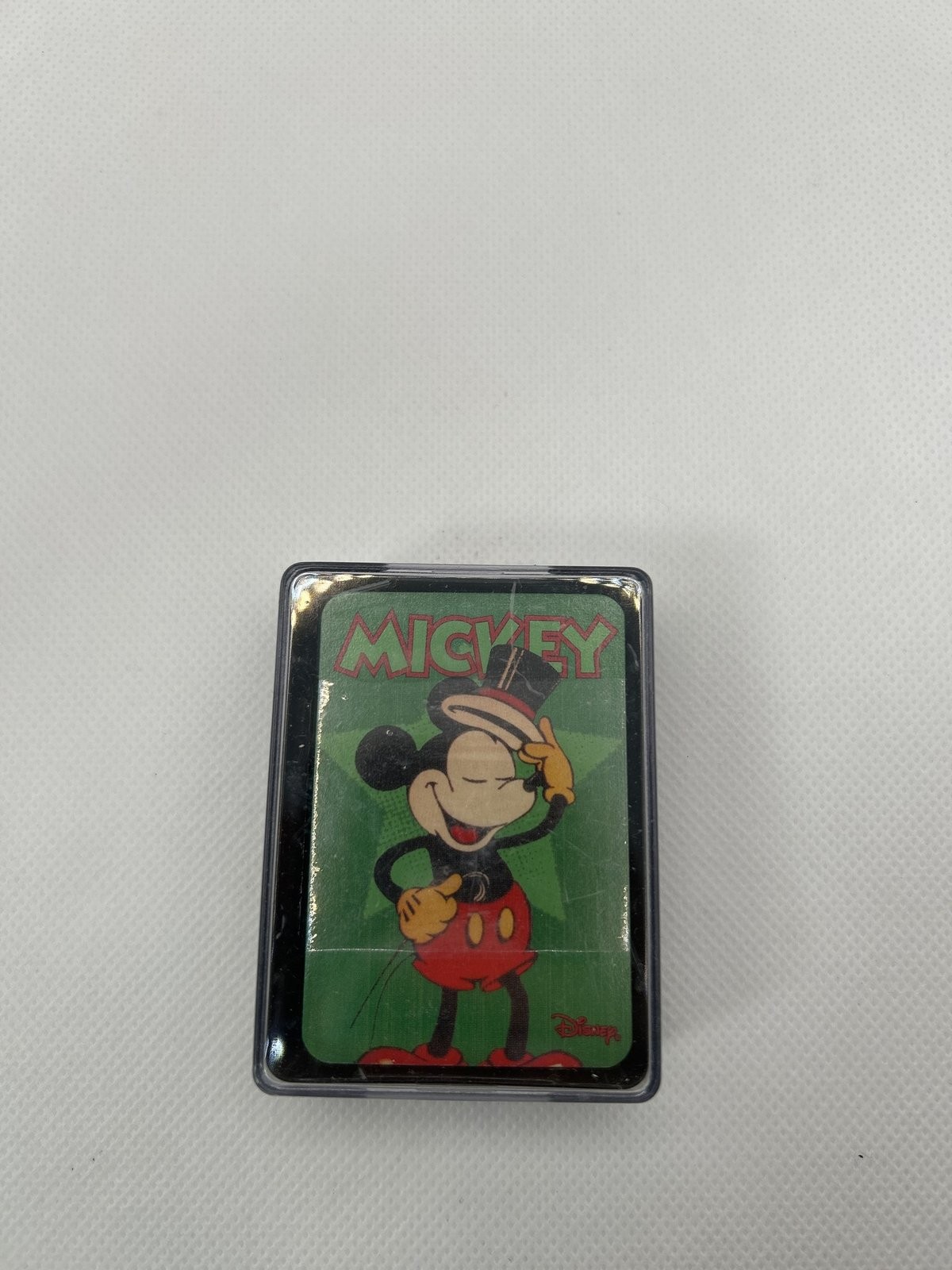 Disney Mickey Mouse Mini Playing Cards in Plastic Case Vintage Collectible