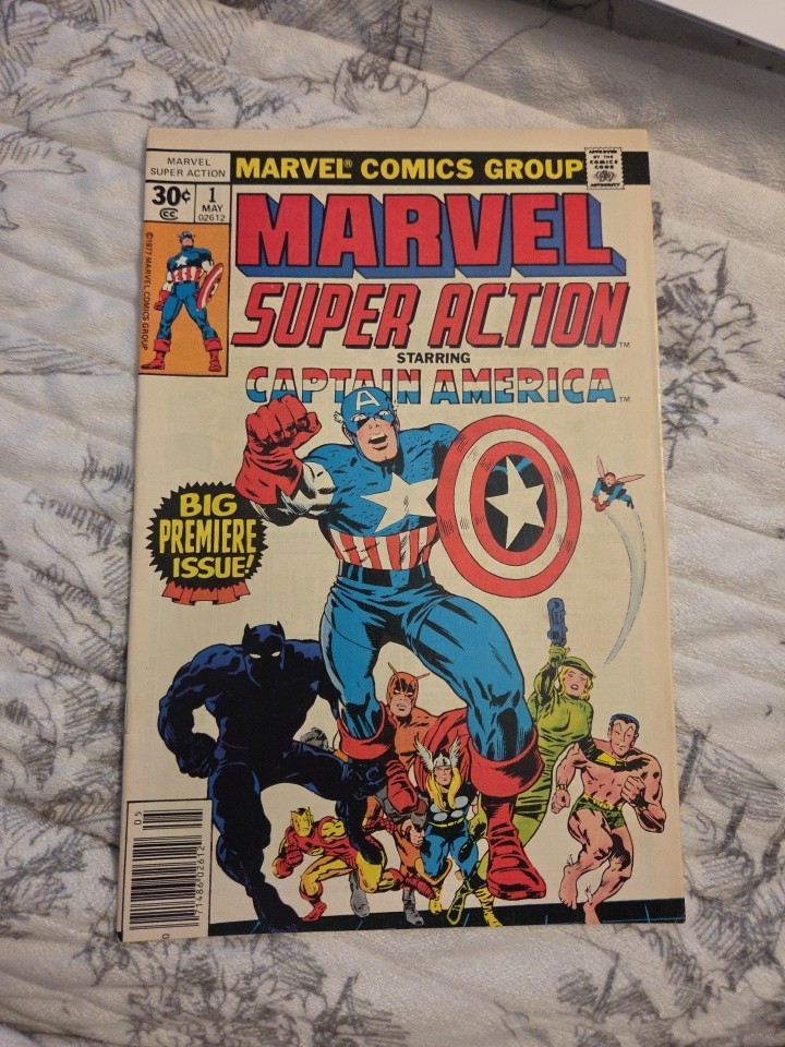 Marvel Super Action #1 1977 Marvel Comics Newsstand Bronze Age Captain America