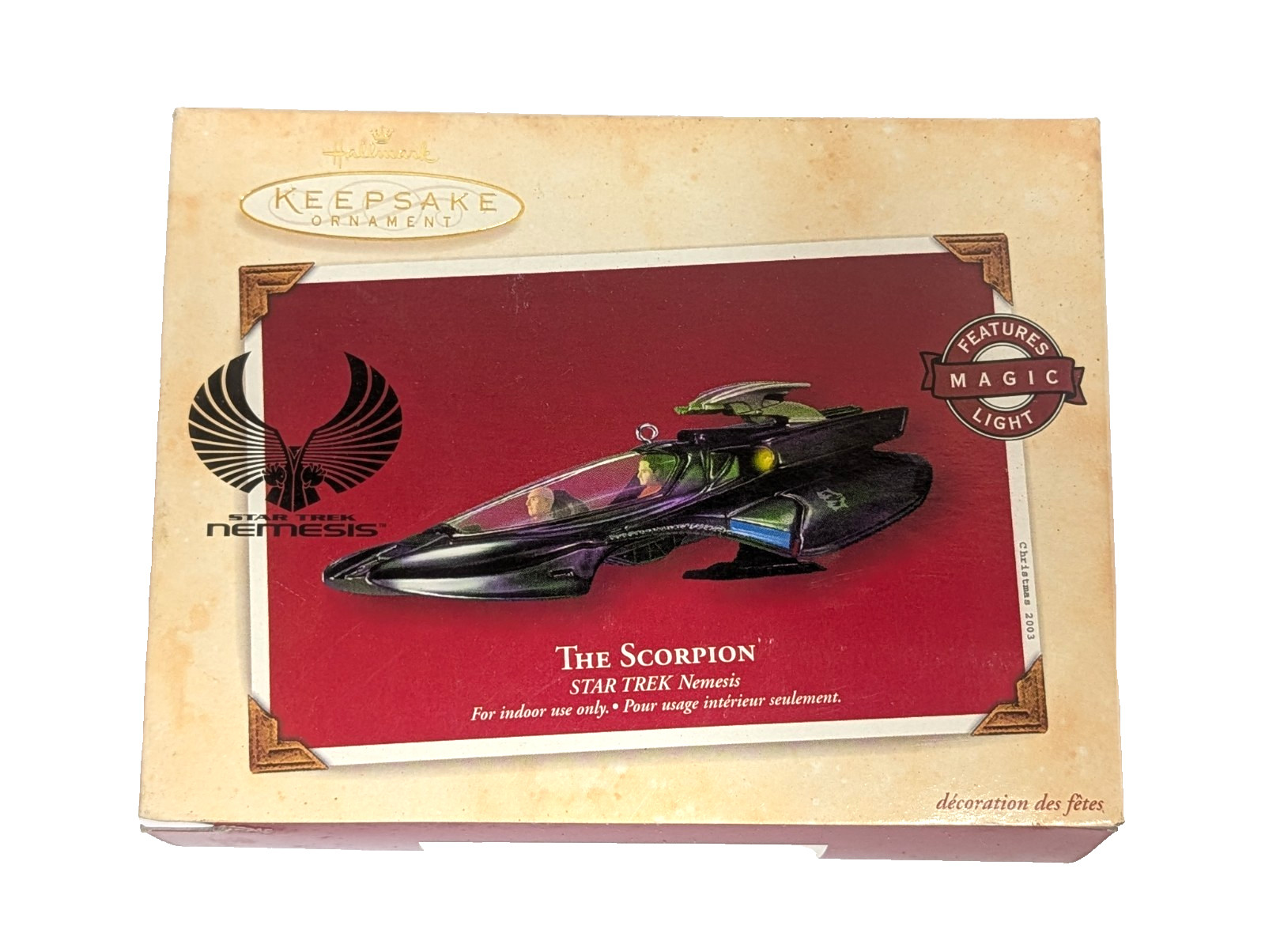 Hallmark Keepsake Star Trek Nemesis The Scorpion Lighted Ornament 2003