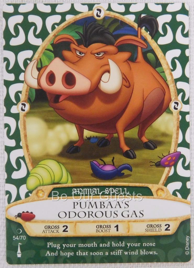 Disney Sorcerers of the Magic Kingdom Card 54 Pumbaa\'s Odorus Gas New