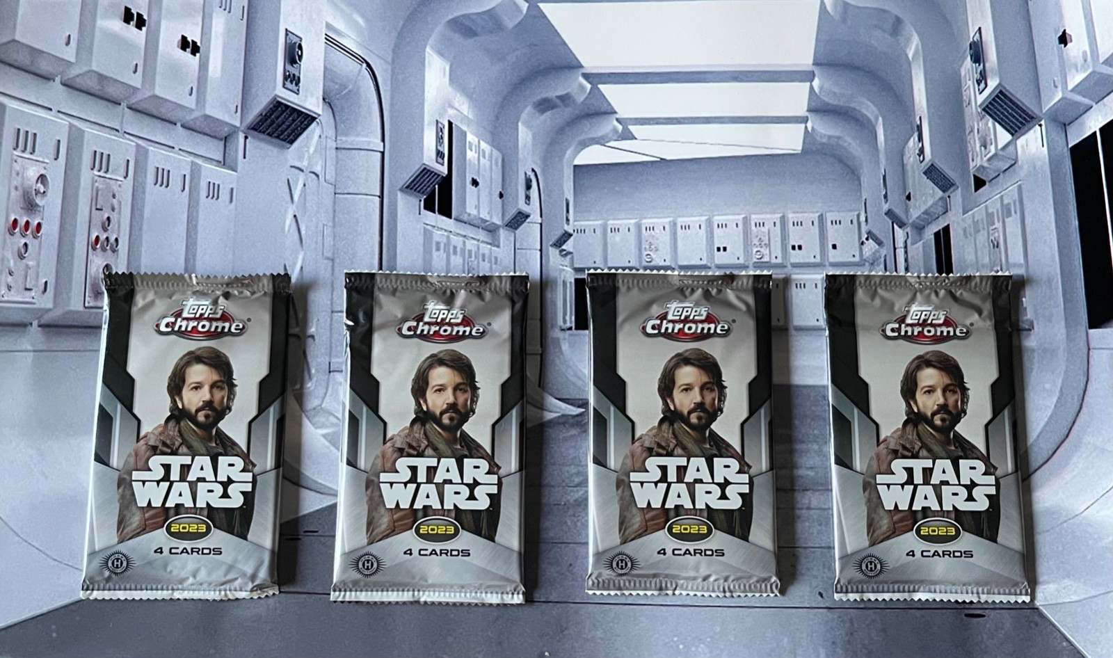 Star Wars 2023 Topps Chrome Hobby Edition Packs ( Lot of 4 Packs ) Star Wars