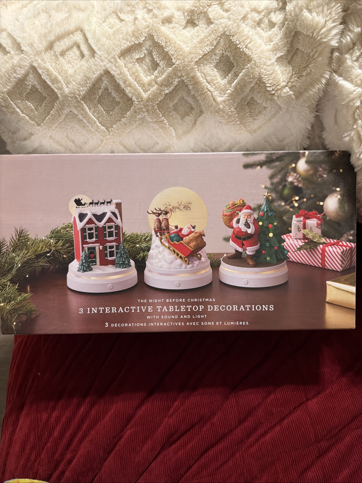 HALLMARK Night Before Christmas 3 Interactive Tabletop Displays W/Sound & Light