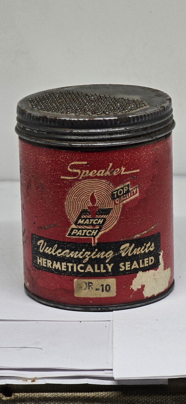 Vintage JW SPEAKER CORP.  TOP QUALITY MATCH PATCH Can