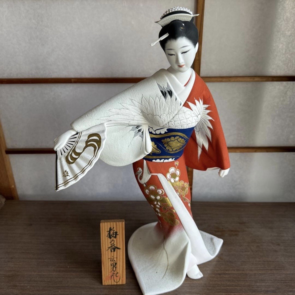 Vintage Japanese Hakata Ningyo Traditional Art Figurine Collectible