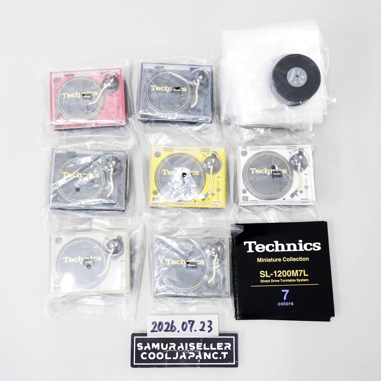Technics SL-1200M7L Miniature Collection 50th Set of 7 Types Complete with 7 LPs